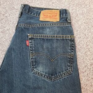 Levis 550 Jeans Mens 34x30 Blue Denim Relaxed Fit Dark Wash Red Tab